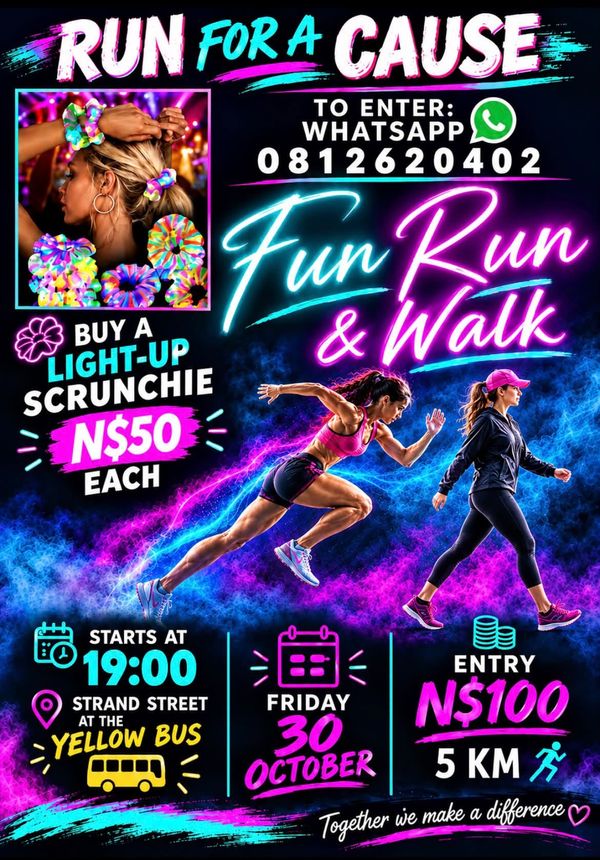 Run for a Cause — Fun Run & Walk poster