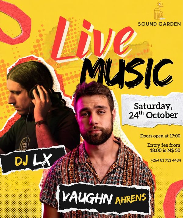 Live Music at Sound Garden — Vaughn Ahrens & DJ LX poster